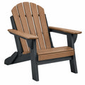 Krzesło ogrodowe 78 x 83 x 95 cm brązowe i czarne z tworzywa sztucznego w stylu Adirondack